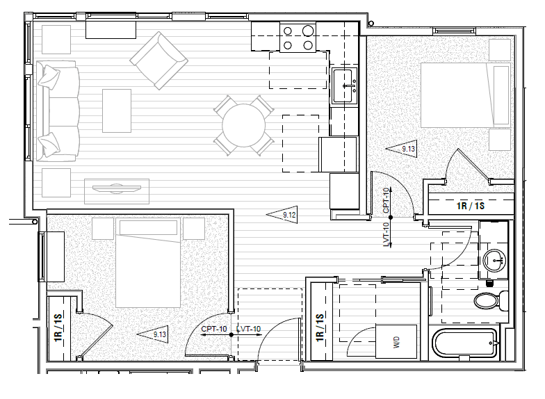2 Bedroom A floor plan
